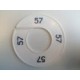 Maatring 9 cm wit/zw 57 